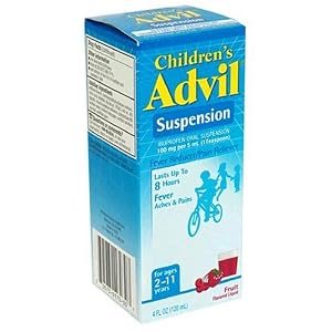 Advil Ibuprofen Oral Suspension, 100 mg, Fruit 4 fl oz (120 ml)