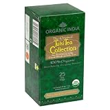 Organic India Dietary Supplement, Tulsi Tea Collection, Tea Bags, 25-Count Box (Pack of 5)