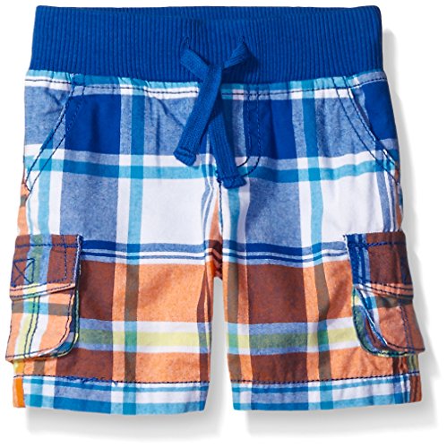 Crazy 8 Boys' Baby Blue Plaid Cargo Short