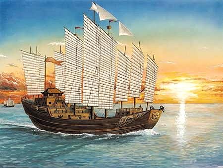 Chinese Explorer Admiral Cheng Ho Sailing Ship 1-250 by Trumpeter