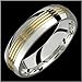 Beau - Stunning Two Tone Comfort Fit Wedding Band for Him & Her! Custom Made!
