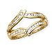 Gold Plated Sterling Silver 3/8 ct. Cubic Zirconia Ring Guard