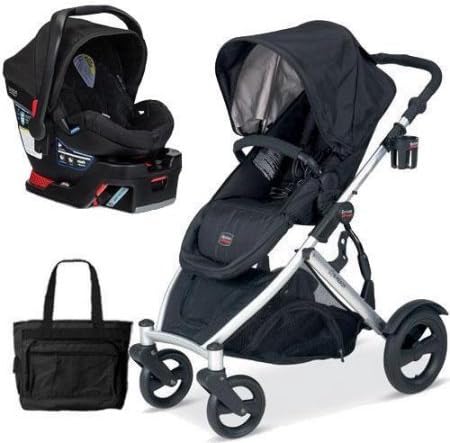 Britax U281772KIT6 B-Ready Stroller and B-Safe Infant Carrier with Diaper Bag