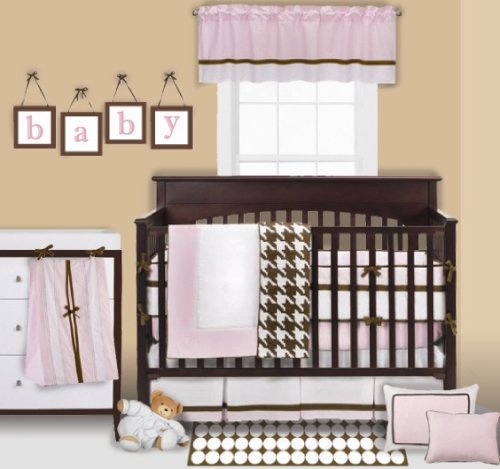 Metro Pink chocolate 4 Piece Crib Set product image