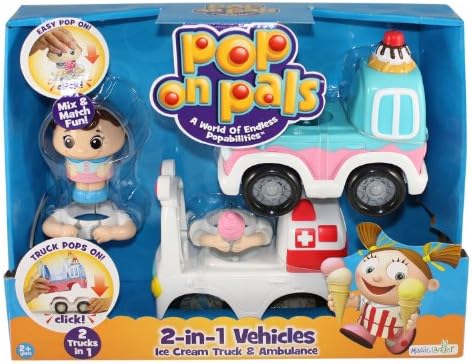 Pop On Pals - Ice Cream / Ambulance Play Set