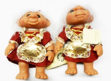 (One) DAM Original Girl Troll 8.5 in Red Dress with Gold Outfit Doll doll figure (parallel import)