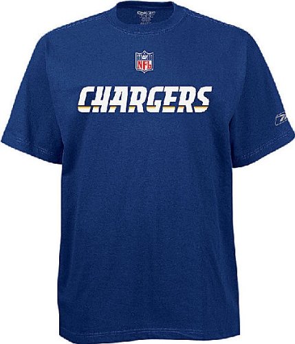 San Diego Chargers NFL Adult Football Short Sleeve Tee Shirt By Reebok