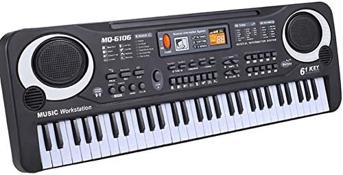 Simwood™ New 61 Keys Electronic Personal Music Keyboard Piano Organ Record for Beginners Kids Gift External Speaker/Microphone/DC/AC Power with Microphone
