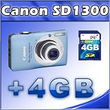 Canon PowerShot SD 1300IS 12.1MP Digital Camera w/ 4x Wide Angle Optical Image Stabilized Zoom, 2.7