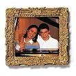 Gold Magnet Frame for Personal Photographs (2-3/4" x 2-1/2") - comes with pop-out easel