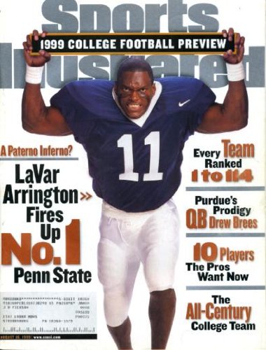 Sports Illustrated August 16 1999 LaVar Arrington/Penn State on Cover, College Football Preview, Drew Brees/Purdue, 10 Players the NFL Wants Now, Team of the Century, Mark McGwire/St. Louis Cardinals