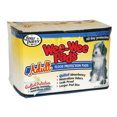 Four Paws Wee-Wee Adult Dog House Breaking Pads, 75 Pack