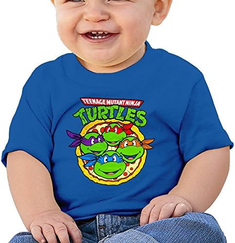 HZERUI Infants &amp;Toddlers Baby's TMNT Pizza Party T-Shirt RoyalBlue 6 M For 6-24 Months.