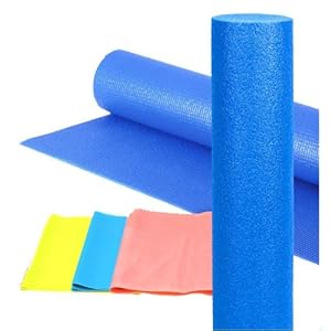 Altus Athletic 3-in-1 Yoga / Pilates Set (24-Inch Foam Roller, 68-Inch Yoga / Pilates Mat, and 3 Stretch Bands)