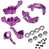 RC 1/10 Model Car Upgrade Parts 02013 02014 02015 Aluminum Steering Hub Mount With Bearing Bolts Screws 102010 102011 102012 For HSP Redcat Drift Buggy Monster Truck