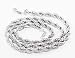 Unisex 24k White Gold Layered GL Rope Necklace Chain Perfect for Charms/Pendants Comes with Lifetime Warranty 5mm Thick
