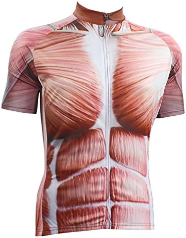 OEM Men's Muscle Outdoor Sports Cycling Short Sleeve Jersey Size L Red