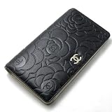 シャネル 新色カメリア型押 長財布 ファスナー小銭入 黒/金 A36544 CHANEL 【並行輸入】 CHANEL 小銭入れ