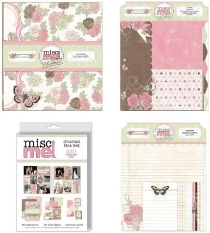 BoBunny Primrose Misc Me! Life Journal Journaling Set - 4 Items - Binder, Dividers, Notepaper, Journal Box Set