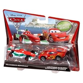 Cars 2 Francesco Bernoulli and Lightning McQueen Diecast Vehicle Two-Pack