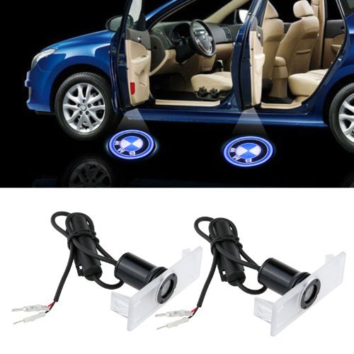 Pack of 2 New Design Specific BMW LOGO Door Light Car Vehicle LED Courtesy Welcome Logo Light Shadow Ghost LED Light Lamp projector Light 12V 2*3W +Free Baseball Cap _ LEMONBEST