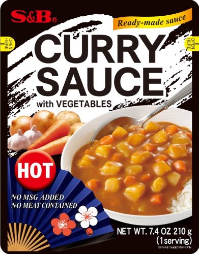 S&B Curry Sauce with Vegetables Hot, 7.4-Ounce (Pack of 10)