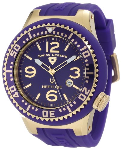 Swiss Legend Men S 21818p Yg 11 Neptune Purple Dial Purple Silicone Watch Samponononoeaeraer