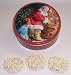 Scott's Cakes 1 lb. White Chocolate Covered Pretzel with White Chocolate Chips in a Santa Tin