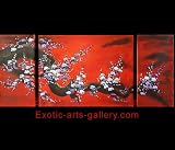 Abstract Art Asian Feng Shui Cherry Blossom Flower Painting 393