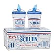ITW Dymon Products - ITW Dymon - SCRUBS Hand Cleaner Towels, Cloth, 10-1/2 x 12-1/4, Blue/WE, 72/Bucket, 6/Carton - Sold As 1 Carton - Heavy-duty, premoistened, textured towels have citrus-based cleaner that quickly dissolves dirt, paint, grease and grime. - Towels lock in dirt and will not transfer soils back onto hands. - Leaves hands clean; no rinsing necessary.
