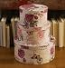 Light Floral Pink W/ Butterflies Decorative Hat Boxes By Collections Etc