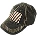 Epoch Unisex Washed Cotton Vintage USA Flag Low Profile Summer Baseball Cap Hat Black