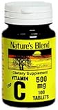 Nature's Blend Vitamin C 500 mg 100 Tablets