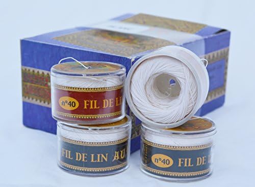 Fil Au Chinois Waxed Linen Single Ply Sewing Thread in 50m Capsules - CHOOSE your COLOR - MADE IN FRANCE (No. 100 White)