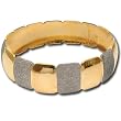Gold and Rodium Plated Bangle Bracelets Costume Jewelry in Indian-Style 2.25 inches