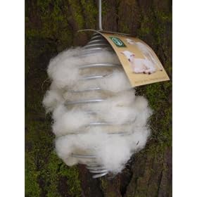 Wildlife World Spiral Bird Feeder with Nesting Wool SPF1GW - Silver