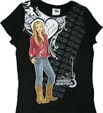 Hannah Montana Heartanna Girls Black Tee Shirt