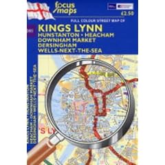 Full Colour Street Map of Kings Lynn: Hunstanton, Heacham, Downham Market Deksingham, Wells Next the Sea