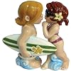 Westland Giftware Mwah Magnetic Surfer and Bikini Girl Salt and Pepper Shaker Set, 3-3/4-Inch