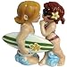 Westland Giftware Mwah Magnetic Surfer and Bikini Girl Salt and Pepper Shaker Set, 3-3/4-Inch