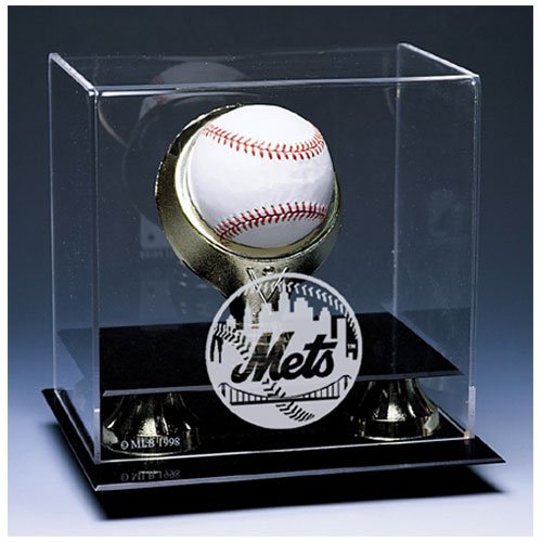 Caseworks New York Mets Single Ball Base with Gold Ring