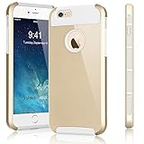 iPhone 6S Case, TILL(TM) iPhone 6 / 6S (4.7 INCH) [Shock Absorbing] [Scratch Proof] Hybrid Impact Defender Slim Hard Case Cover Plastic Shell Outer +TPU Rubber Silicone Inner [Champagne Gold/White]