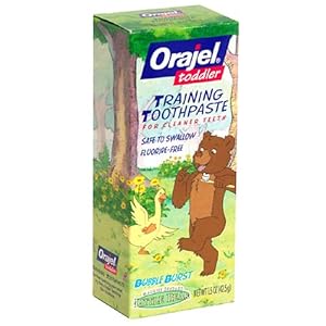 Orajel Toddler Training Toothpaste for Cleaner Teeth, Little Bear, Bubble Burst , 1.5 oz (42.5 g)