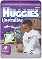 Huggies Overnites Baby-Shaped Diapers, Step 4 (22-37 Lbs), 31-Count Diapers