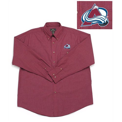 Buy Antigua Colorado Avalanche Matrix Long Sleeve Button Down Shirt by Antigua