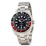 Nautec No Limit Herren-Armbanuhr Deep Sea DS AT-GMT/STSTRDBK