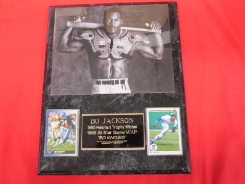 Bo Jackson 2 Card Collector Plaque w/8x10 Classic Famous Photo