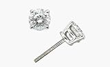 0.20 TCW Platinum Diamond Stud Earrings