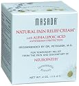 Masada Natural Pain Relief Cream with Alpha Lipoic Acid, Antioxidant Protection, 4-Ounce Jars