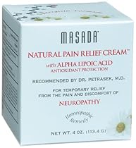 Masada Natural Pain Relief Cream with Alpha Lipoic Acid, Antioxidant Protection, 4-Ounce Jars
